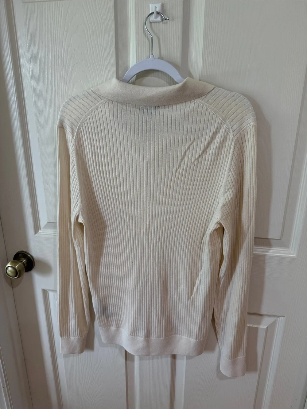 Todd Snyder Bisque Silk Cashmere LS Polo Sz M. New. Box50